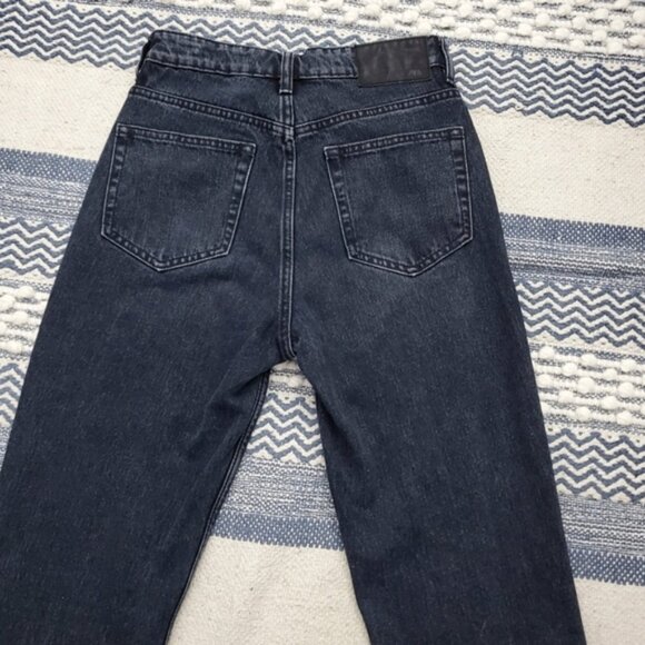 Zara Tapered Charcoal Black Stone Wash Mom Jeans L.E. - Picture 15 of 16